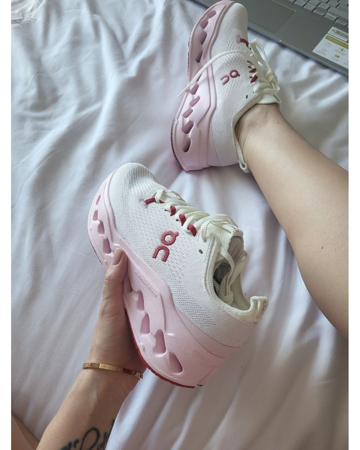 On Cloudsurfer Max Ivory Peony