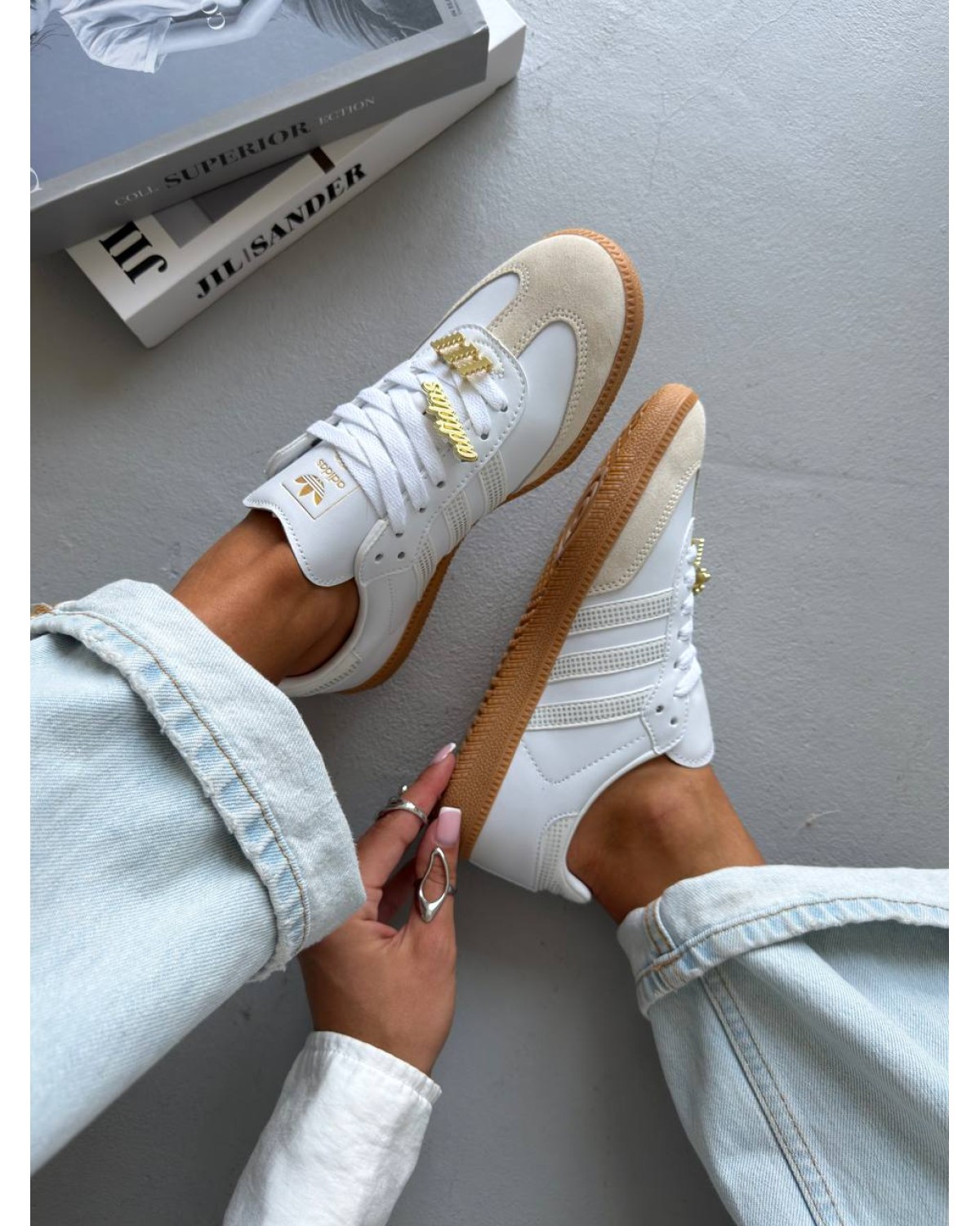 Adidas Samba OG White Silver Adidas Samba OG White Silver