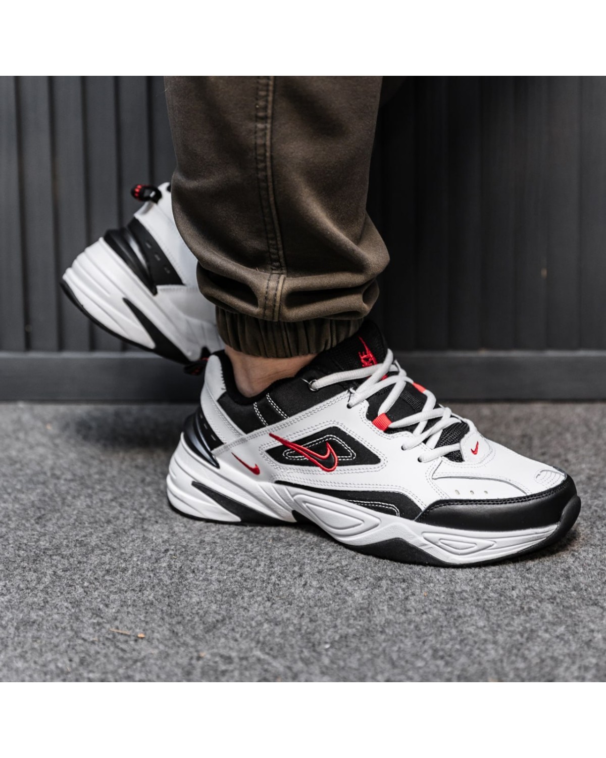 Nike M2K White Black Red