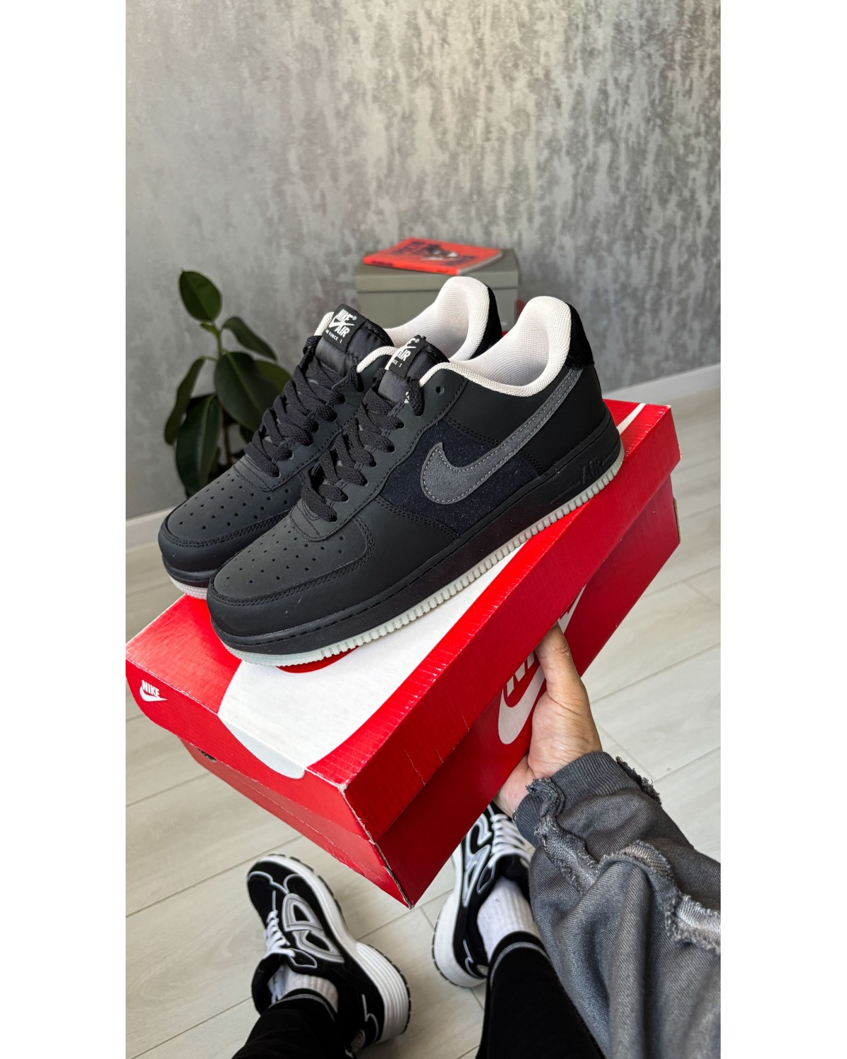 Nike Air Force 1 Low Black/Anthracite Nike Air Force 1 Low Black/Anthracite