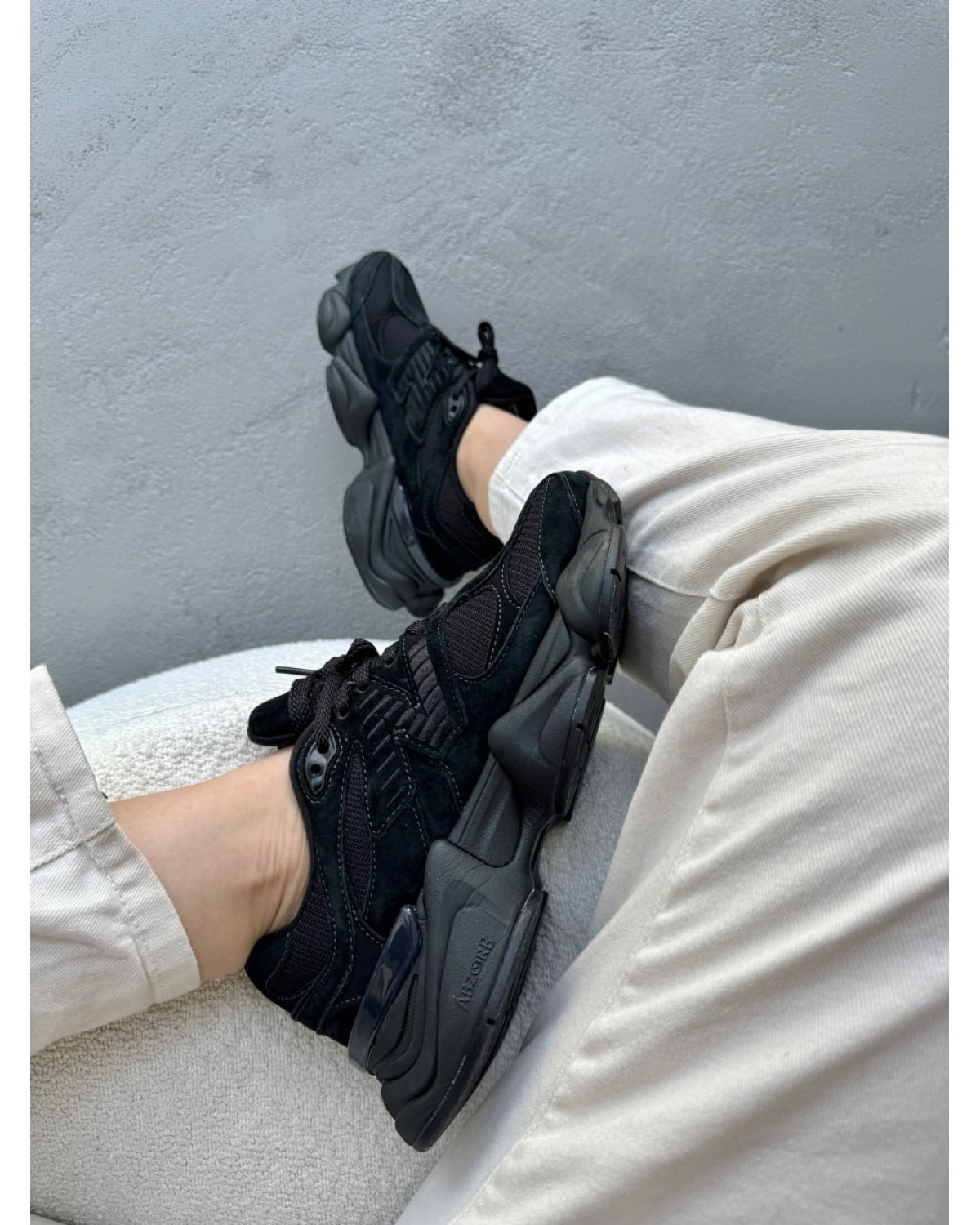 New Balance 9060 Triple Black Leather