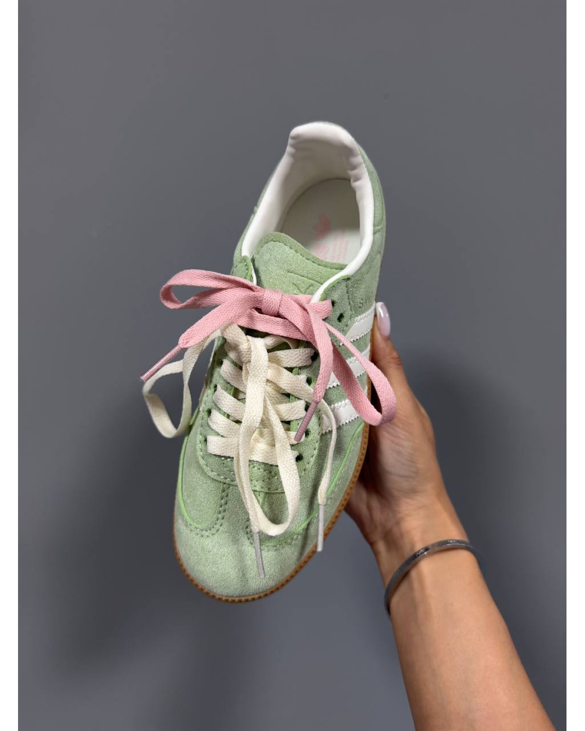 Adidas Samba Sage Green Double Laces Adidas Samba Sage Green Double Laces