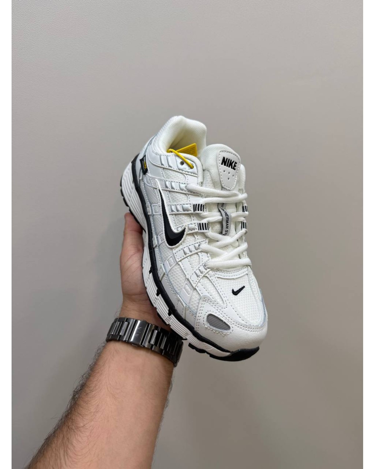 Nike P-6000 White Black Swoosh Cordura Nike P-6000 White Black Swoosh Cordura