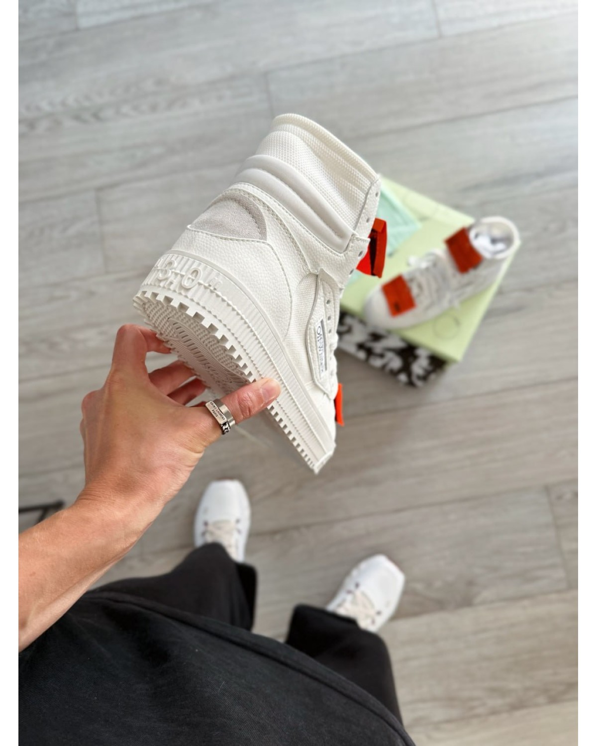 Off-White Off Court 3.0 Leather White White Orange