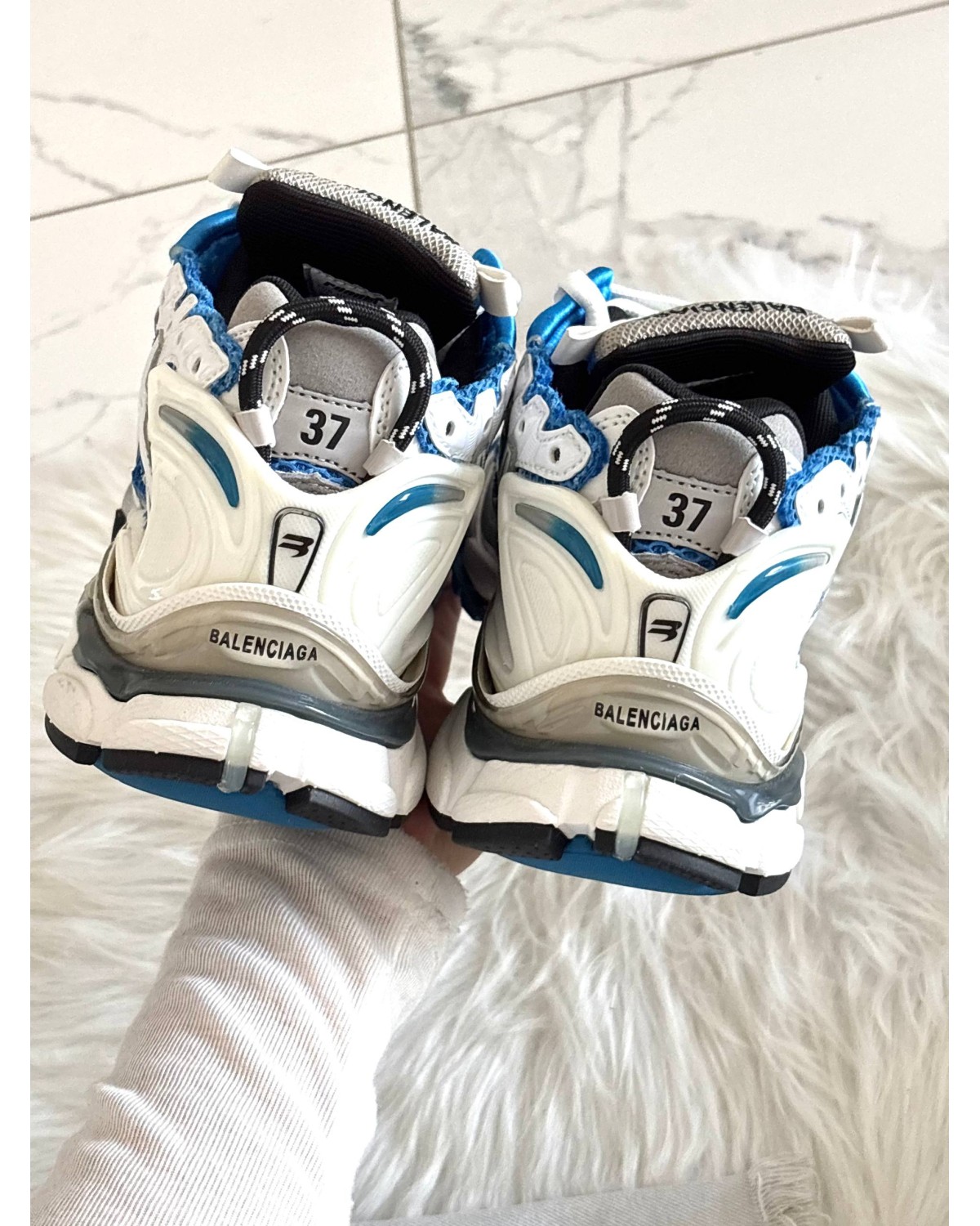 Balenciaga Runner White Blue Balenciaga Runner White Blue
