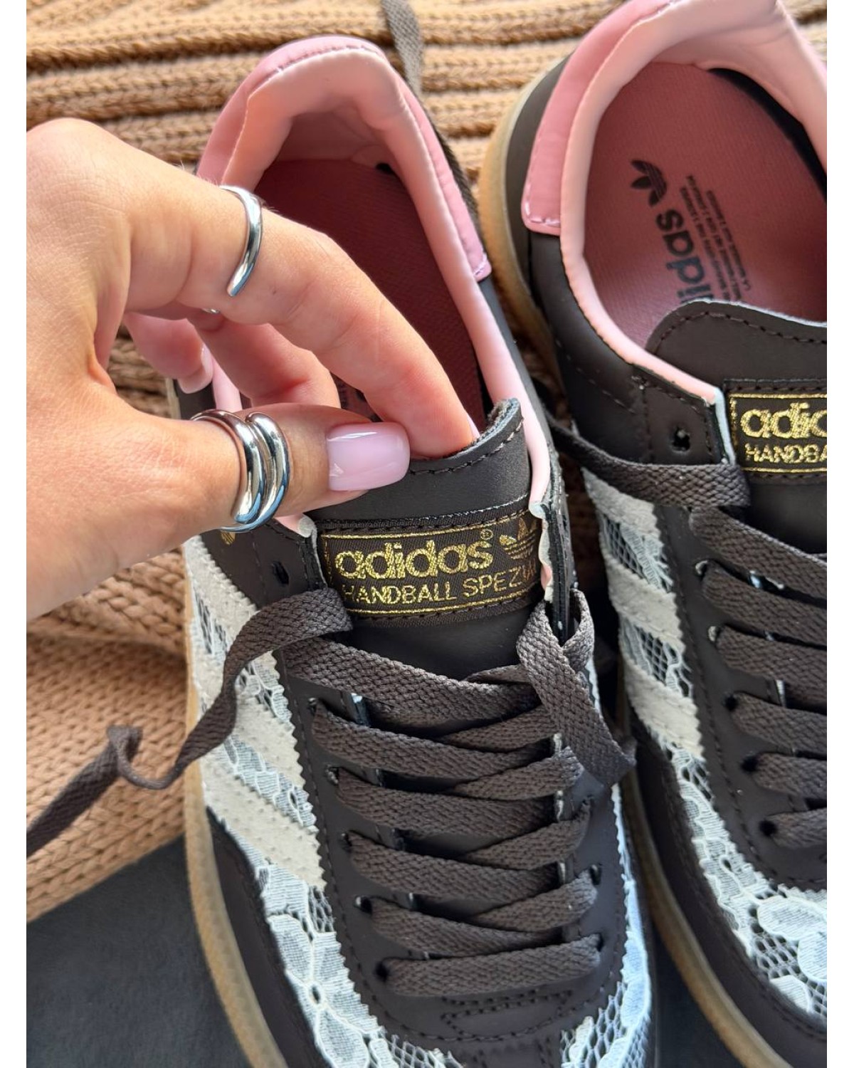 Adidas Spezial Brown Lace Pink Adidas Spezial Brown Lace Pink