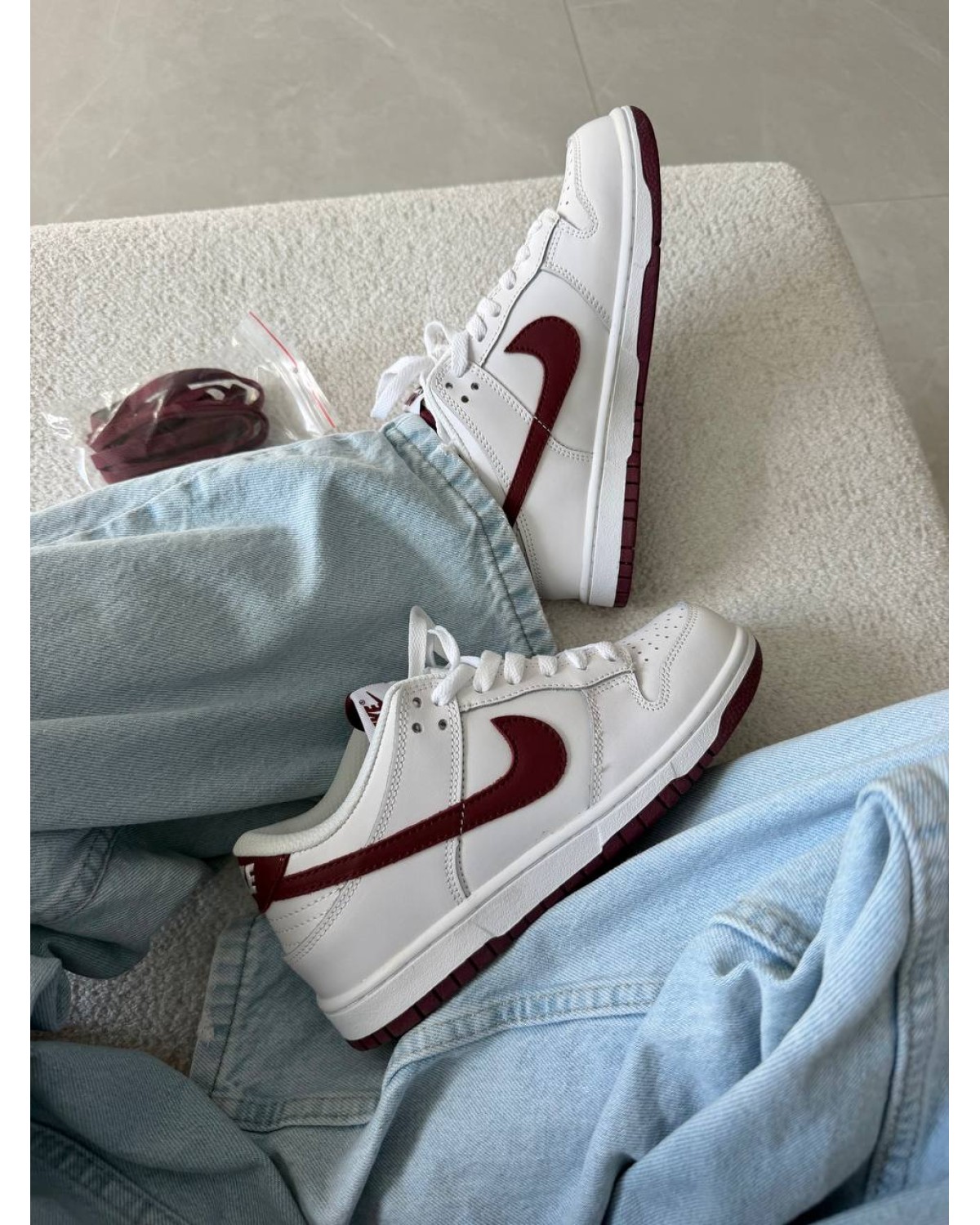 Nike SB Dunk “White / Burgundy”
