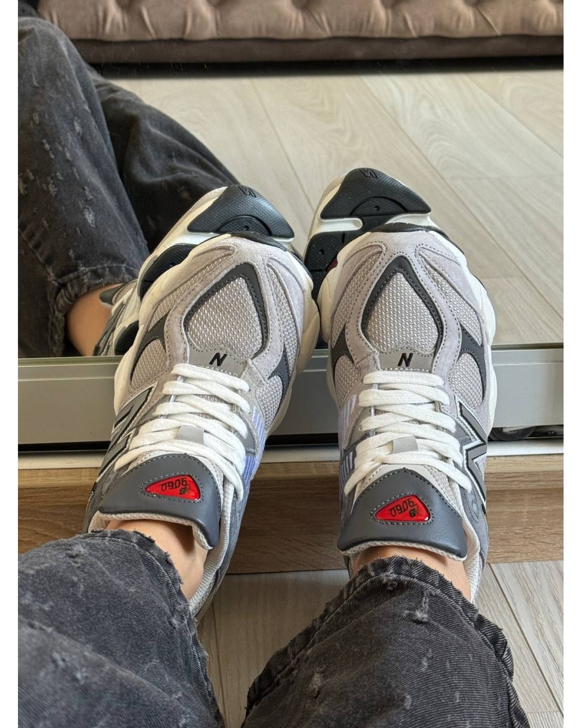New Balance 9060 Grey White Cordura