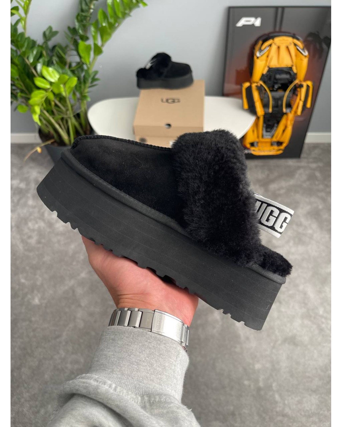 Ugg Funkette Slipper Platform Black