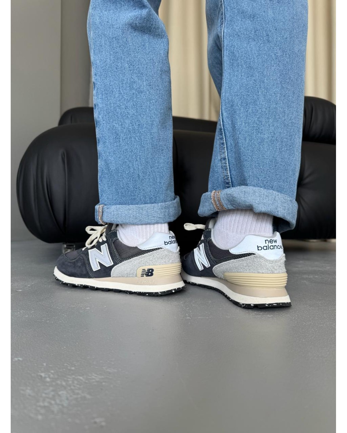 New Balance 574 Dark Grey/Beige