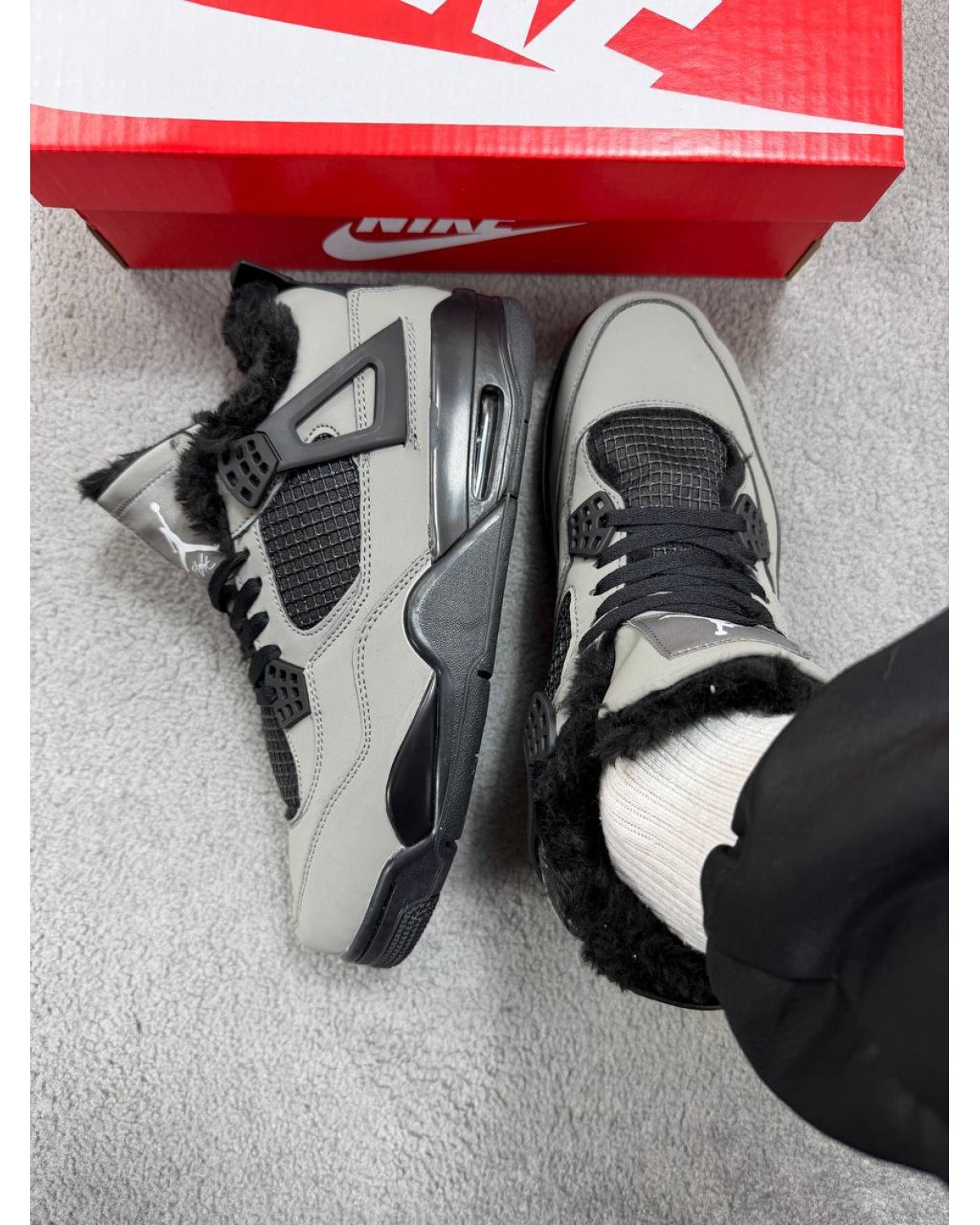 Nike Jordan 4 Black Grey Cat