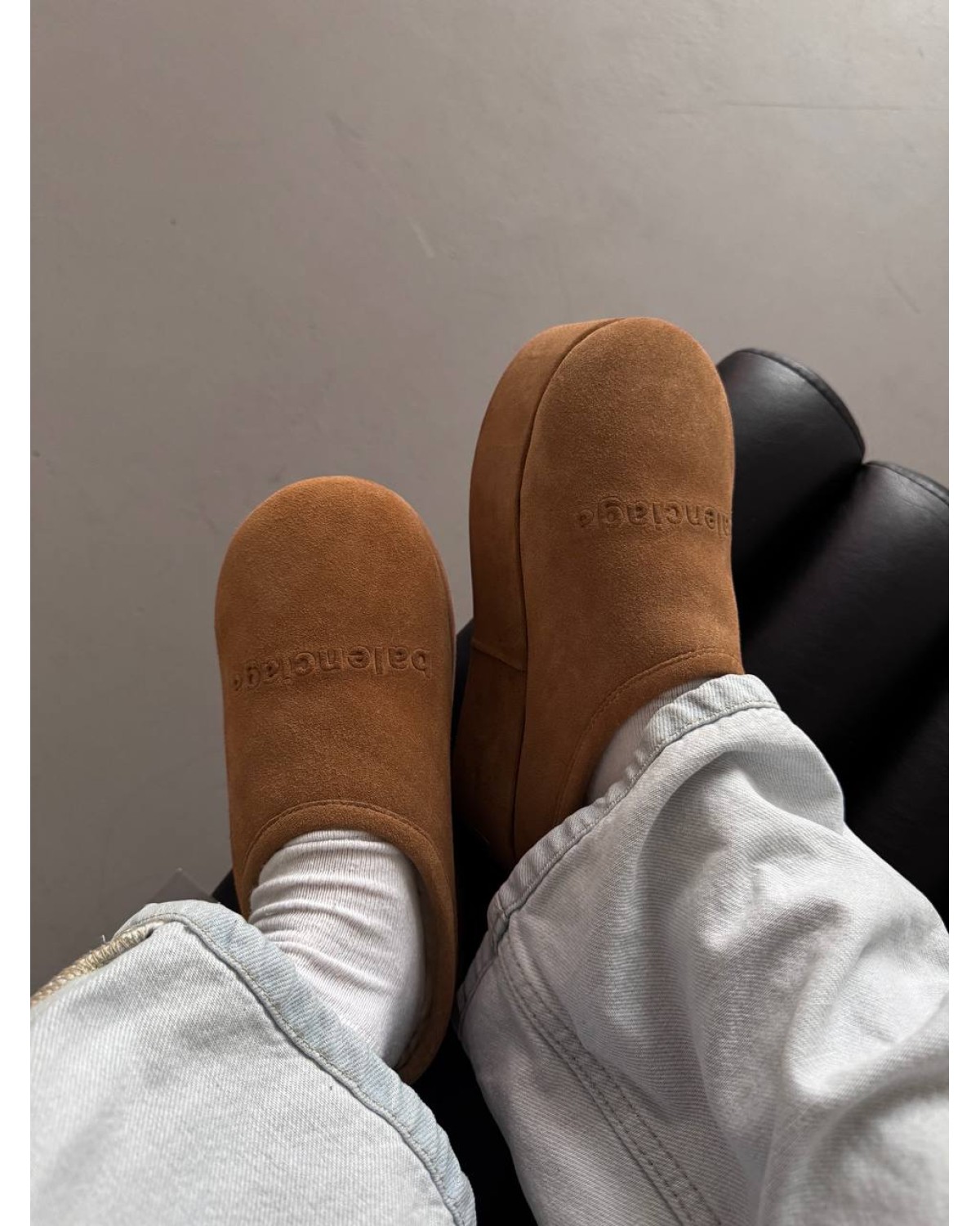 Balenciaga Alaska Soft Platform Mules Chestnut Black Balenciaga Alaska Soft Platform Mules Chestnut Black