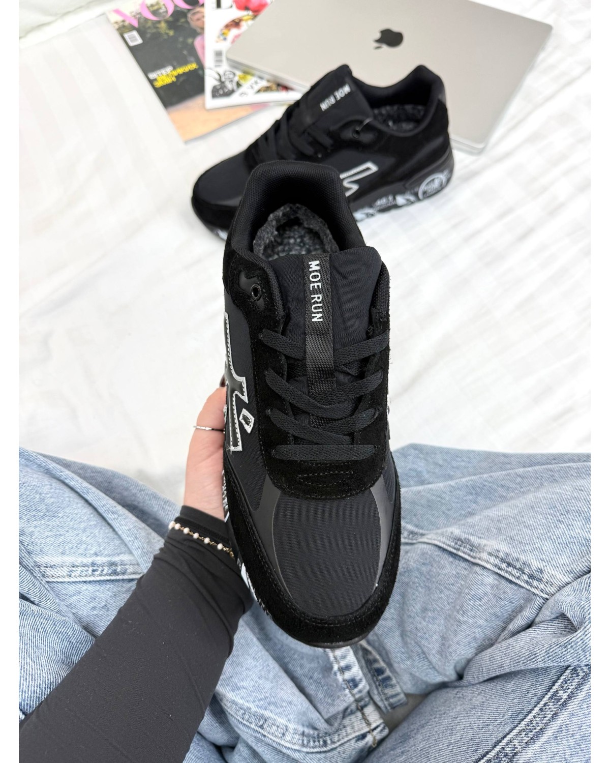Premiata Black White Winter Fur