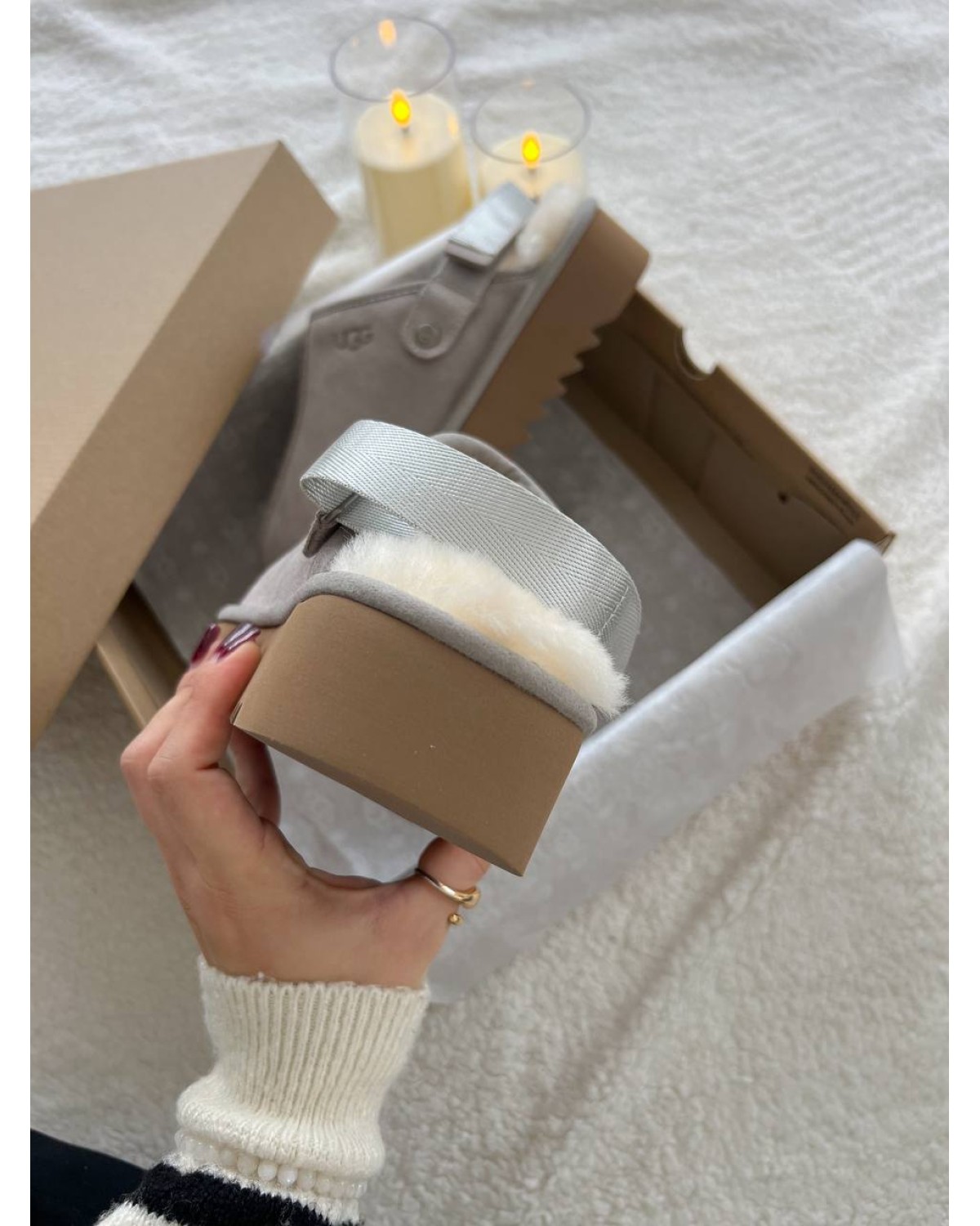 Lanah Clog Brown Grey