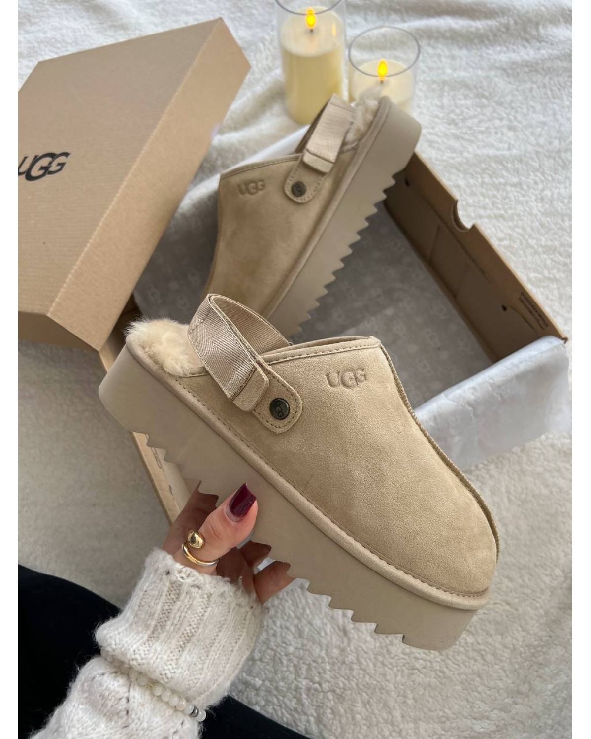 Lanah Clog Brown Beige