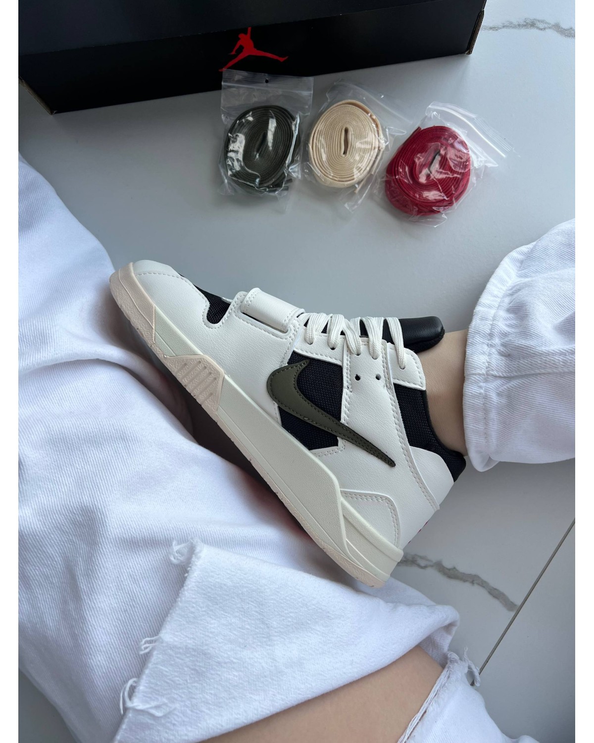 Jordan x Travis Scott Cut The Check Green White Black Jordan x Travis Scott Cut The Check Green White Black