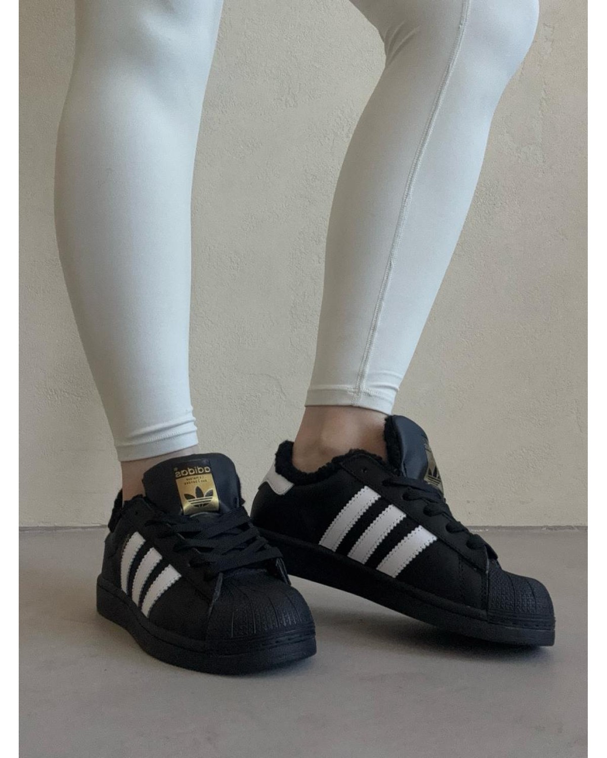 Adidas Superstar Black Fur Adidas Superstar Black Fur