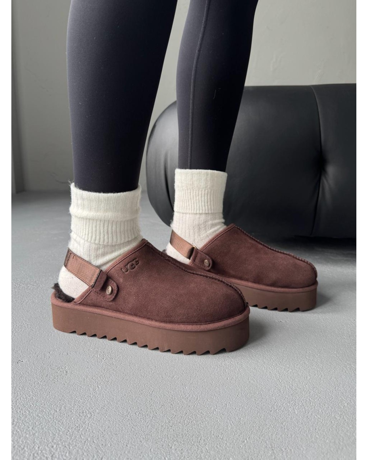 Ugg Lanah Clog Platform Brown Ugg Lanah Clog Platform Brown