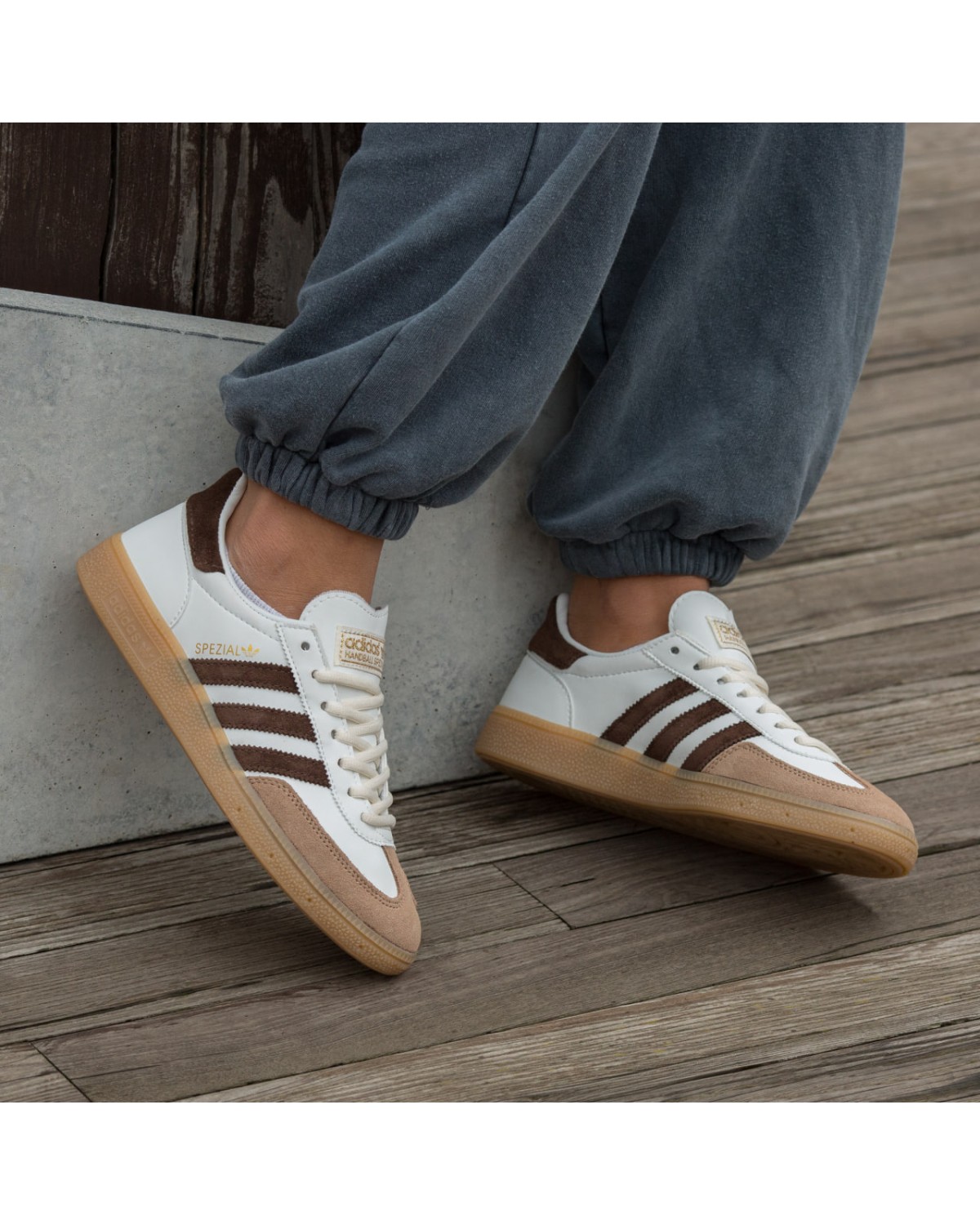 Adidas Spezial White Brown Beige Adidas Spezial White Brown Beige