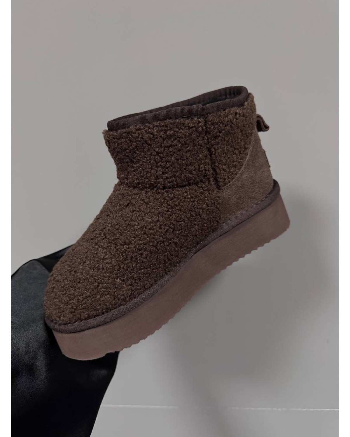 Ugg Ultra Mini Platform Teddy Dark Brown