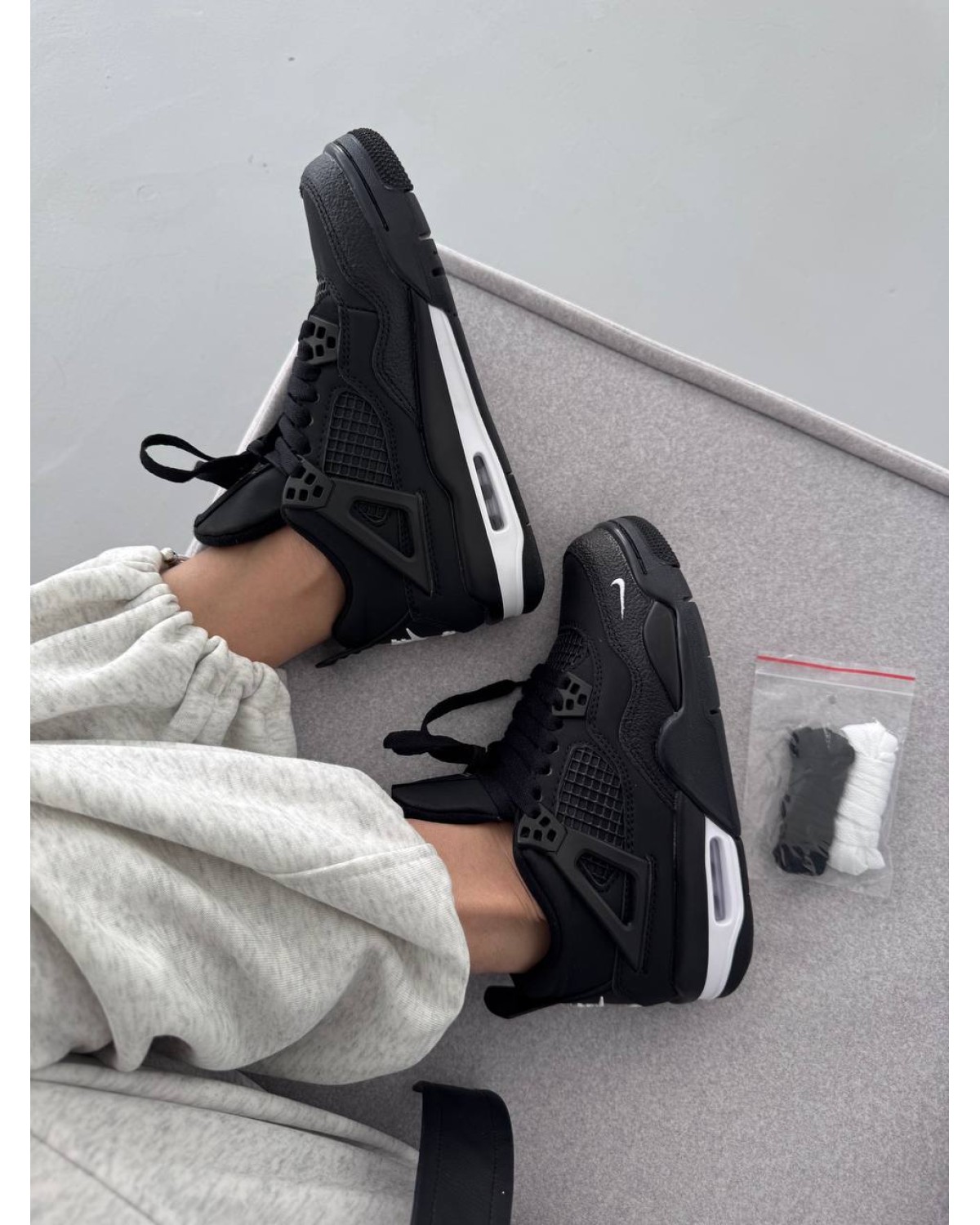 Nike Air Jordan Retro 4 x Bike Black