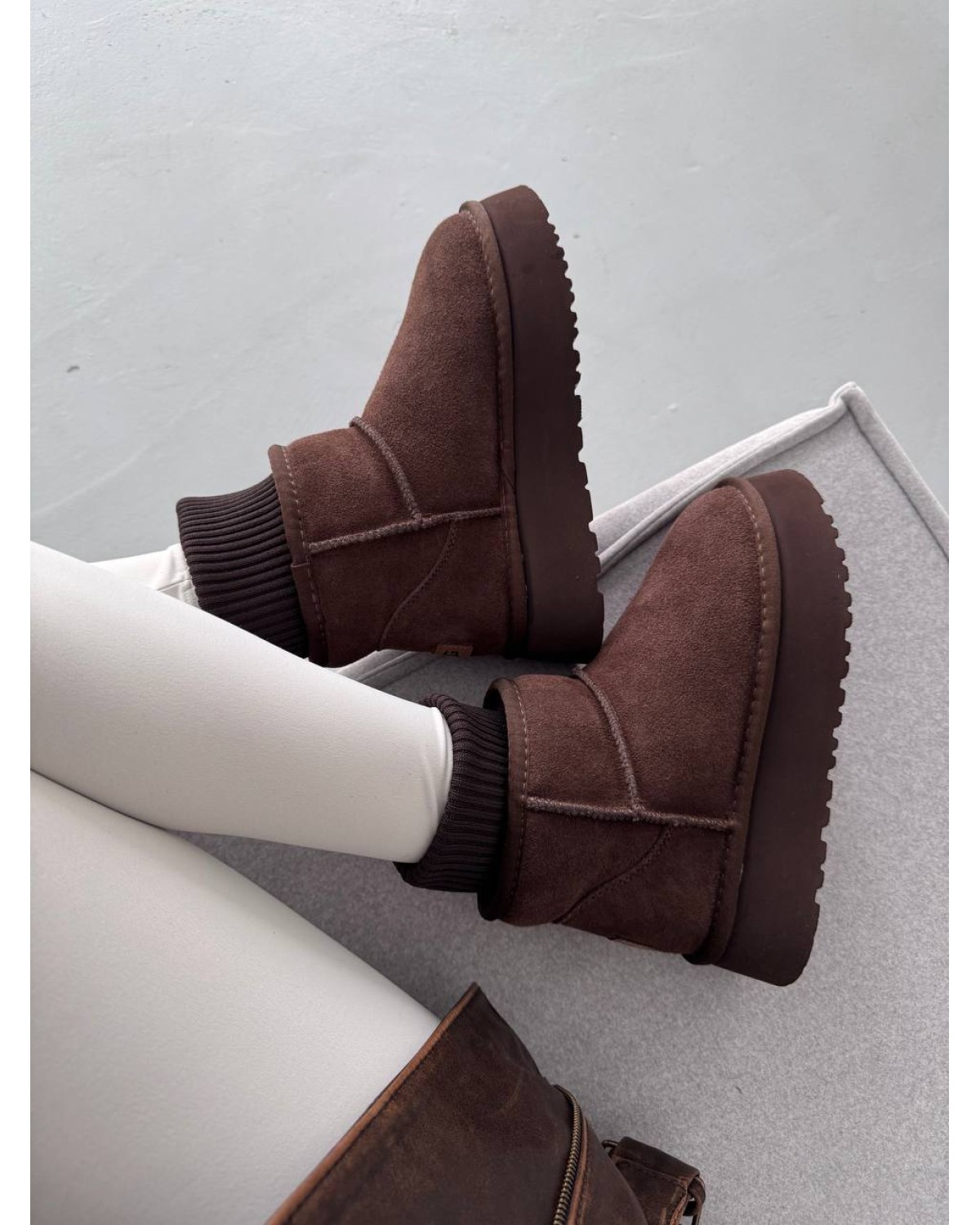 UGG Sock Dark Chocolate Suede