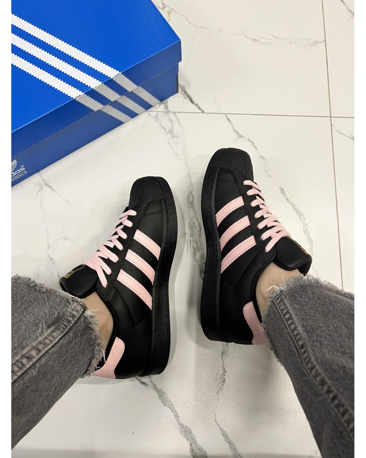 Adidas Superstar Smile Black Pink Adidas Superstar Smile Black Pink