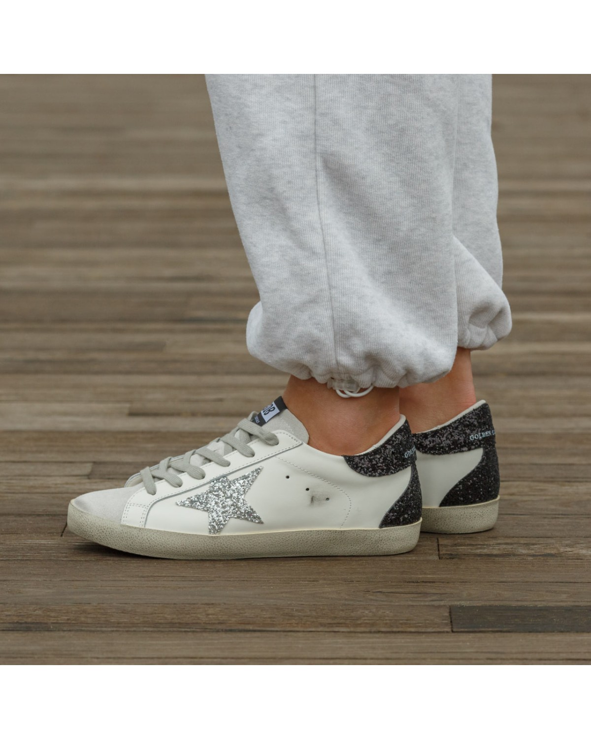 Golden Goose White Silver