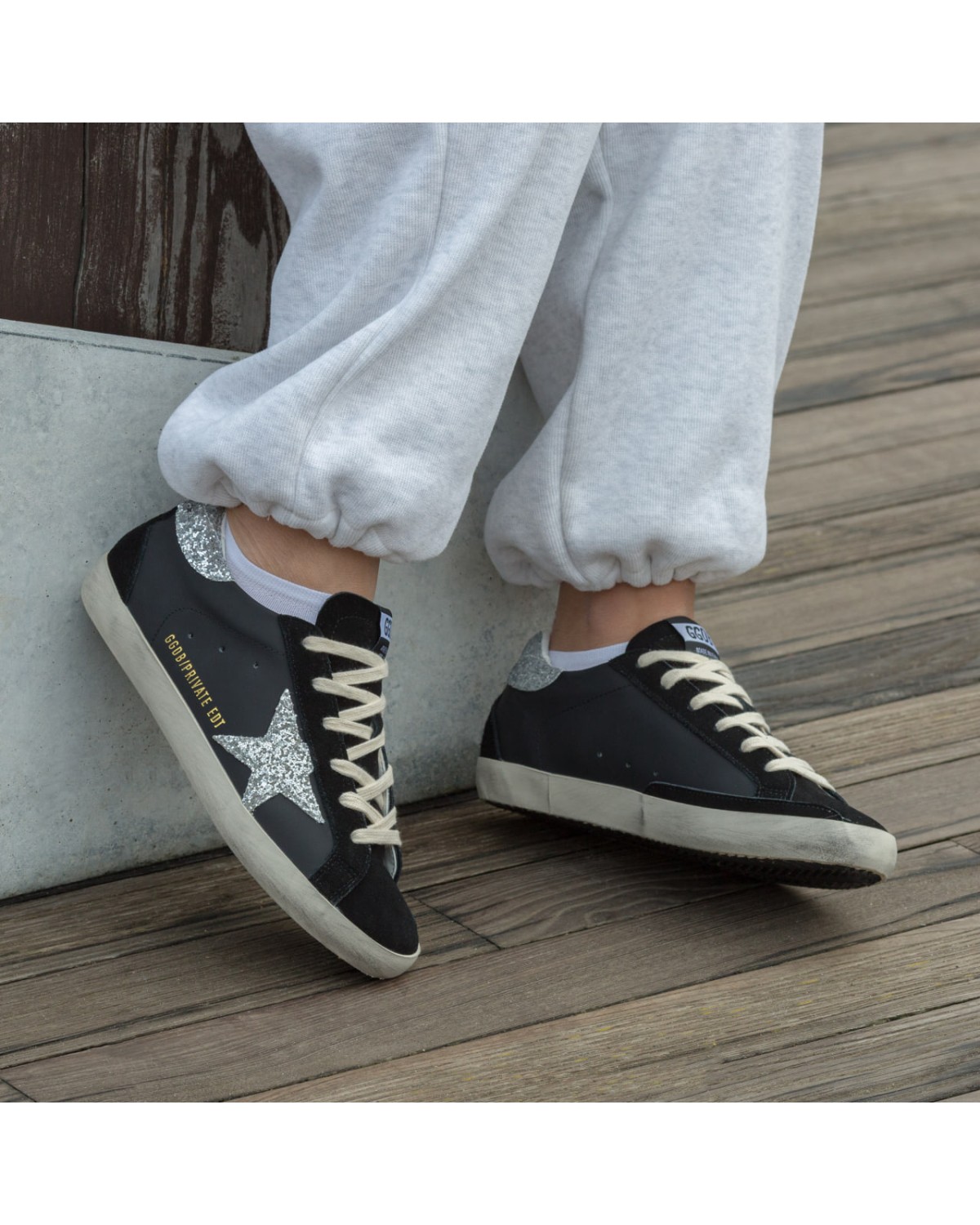 Golden Goose Black Silver