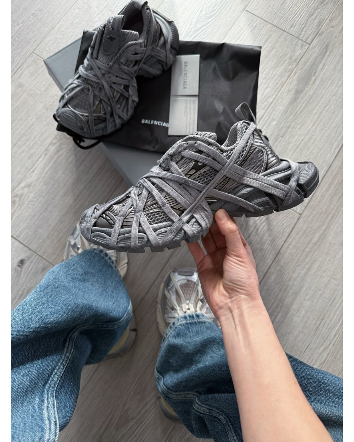 Balenciaga 3XL Extreme Lace Trainers Grey