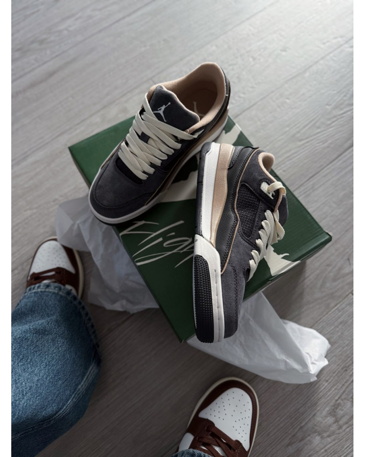 Jordan Flight Court Black Rattan Coconut Milk