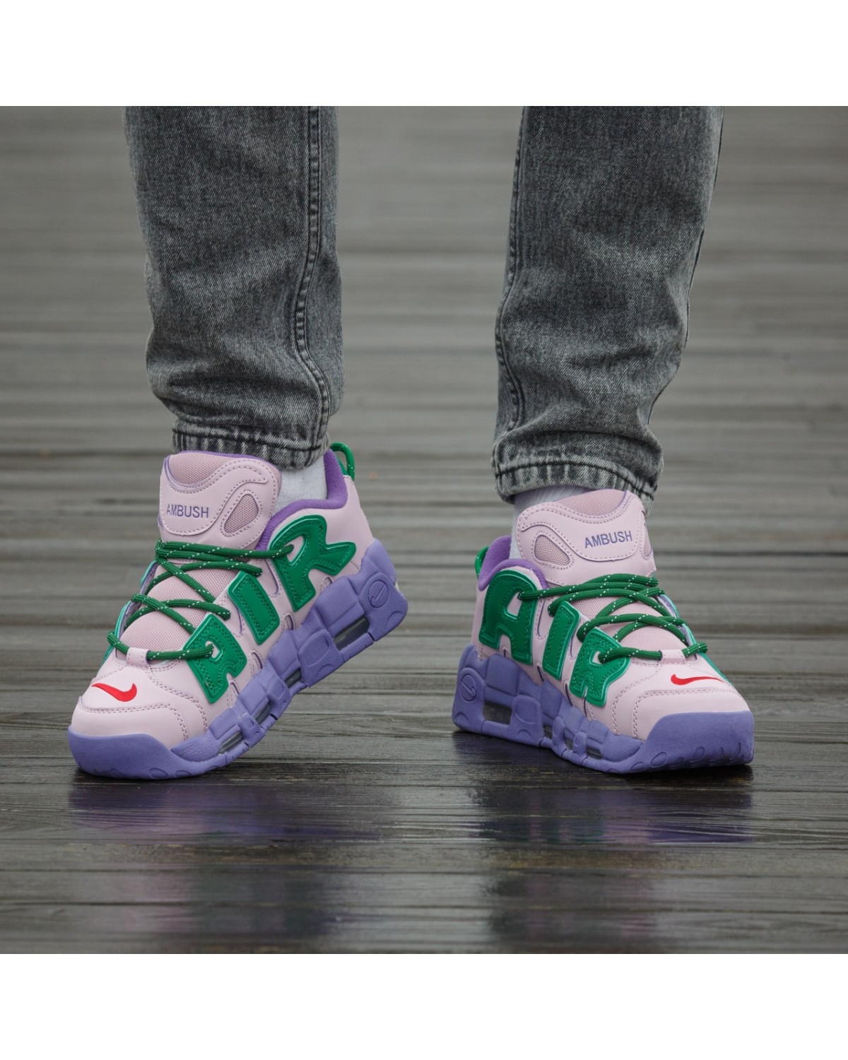 Nike Air More Uptempo Low x Ambush Pink Purple Green