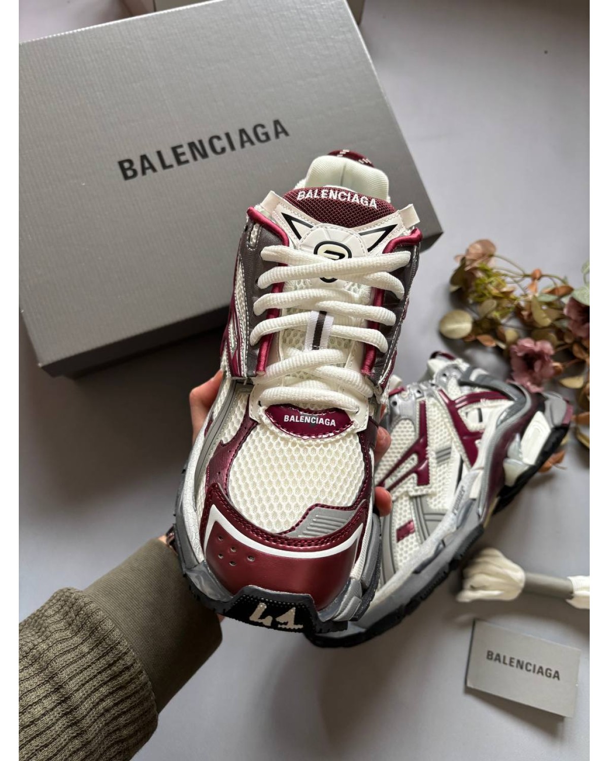 Balenciaga Runner Burgundy Grey