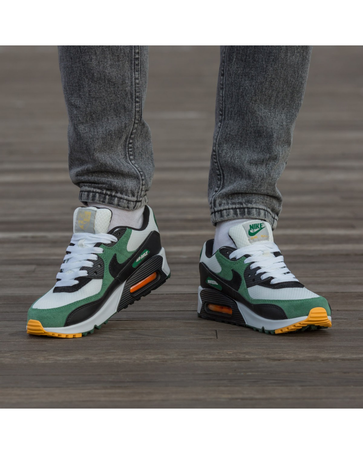 Nike Air Max 90 White Green Suede
