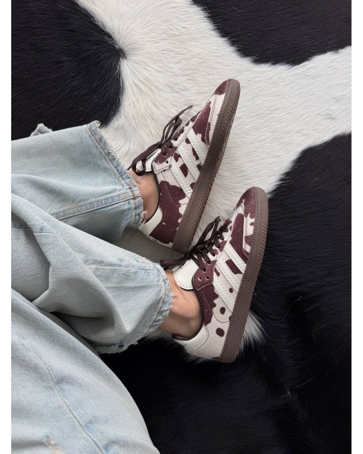 Adidas Samba Cow Print/White