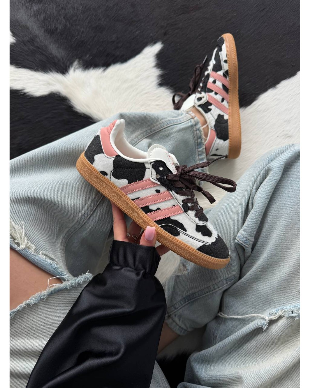 Adidas Samba Cow Print/White