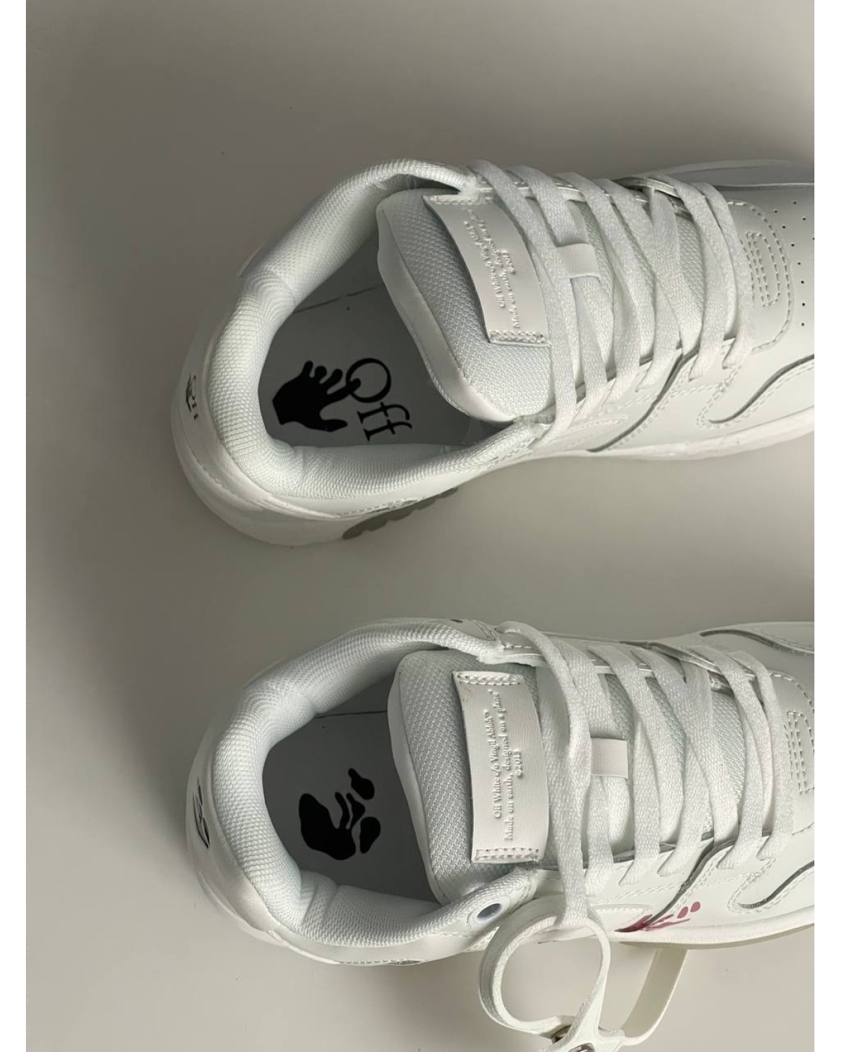 Off White For Walking White Pink Logo
