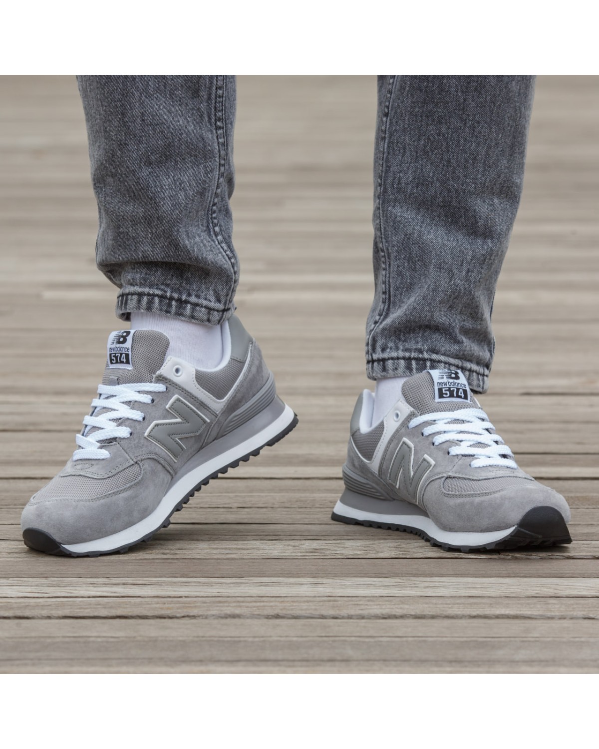 New Balance 574 Grey White New Balance 574 Grey White