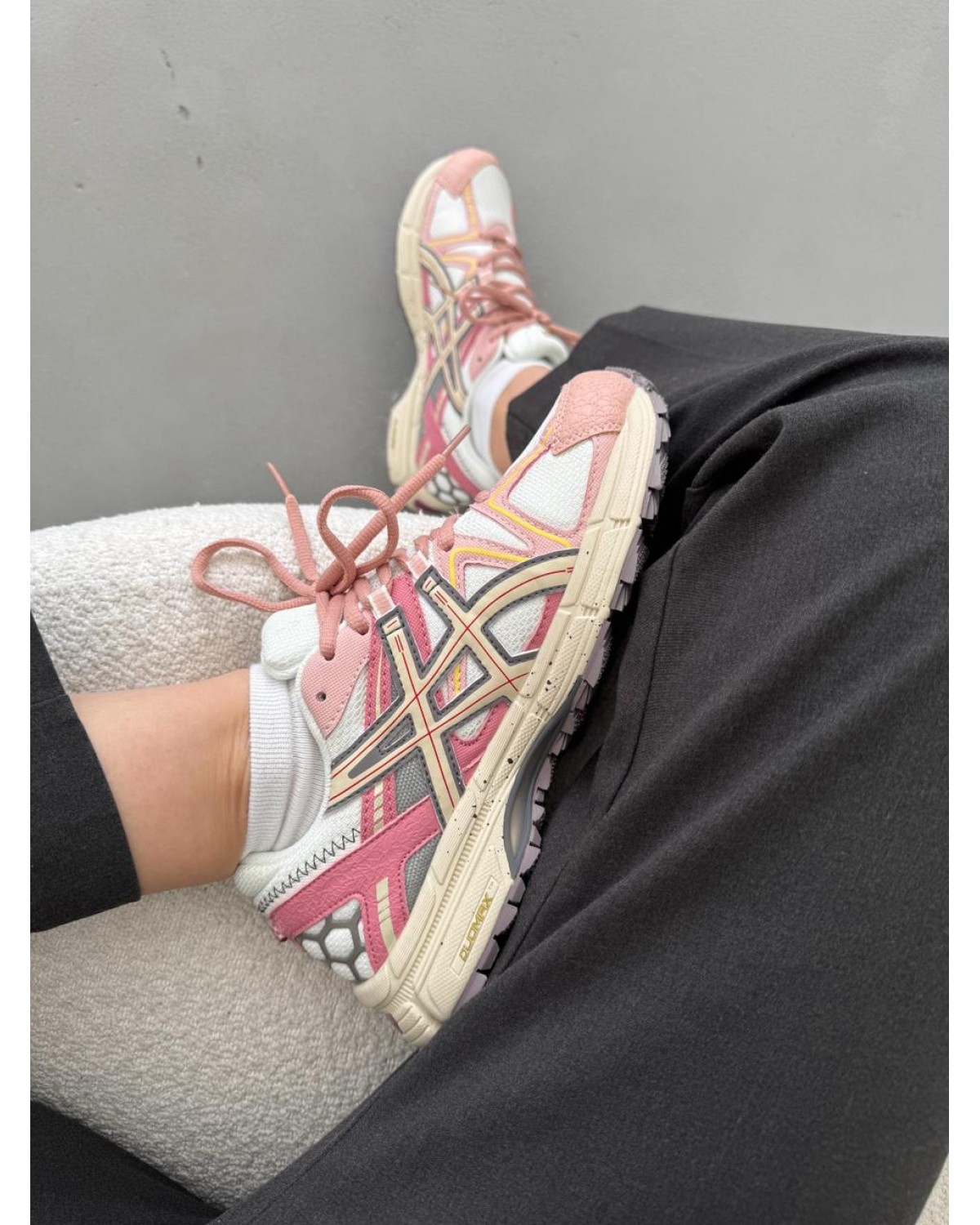 Asics Gel-Kahana 8 White Pink Marathon Running Asics Gel-Kahana 8 White Pink Marathon Running