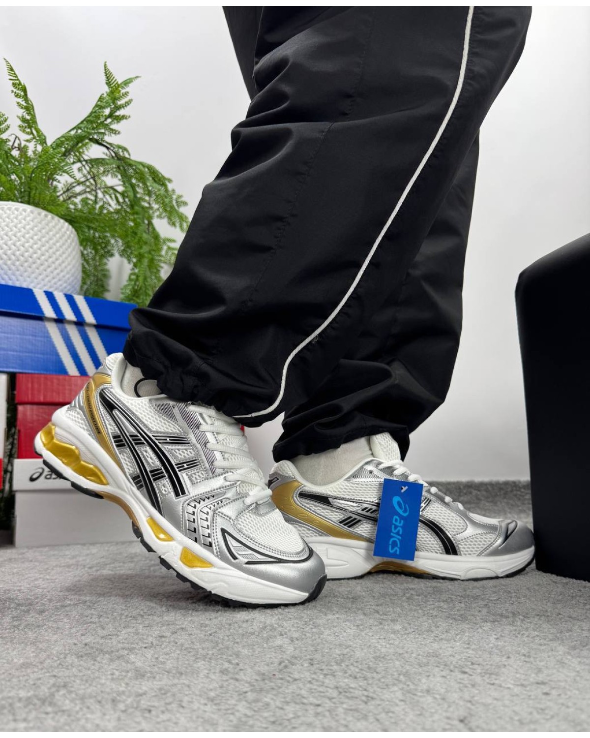 Asics Gel Kayano 14 White Silver Yellow