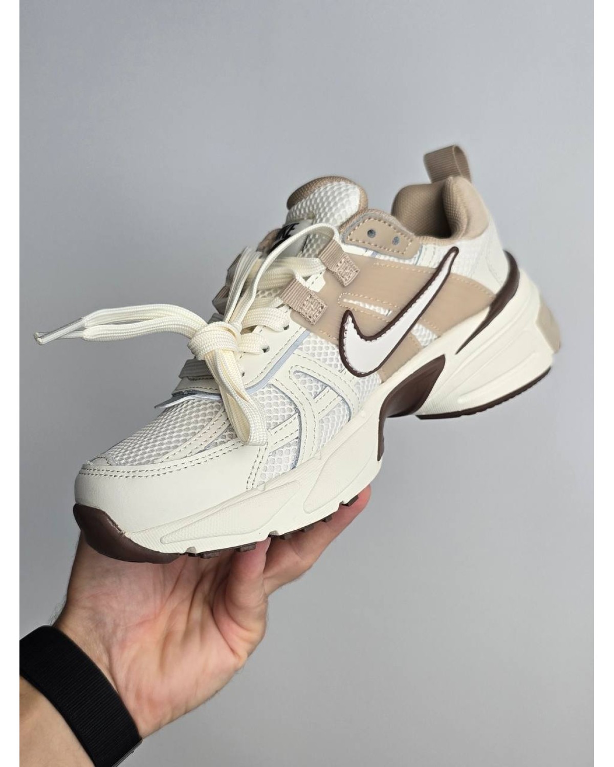 Nike V2K Run White/Light Beige/Brown Nike V2K Run White/Light Beige/Brown