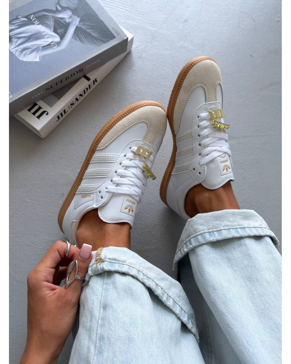 Adidas Samba OG White Silver Adidas Samba OG White Silver