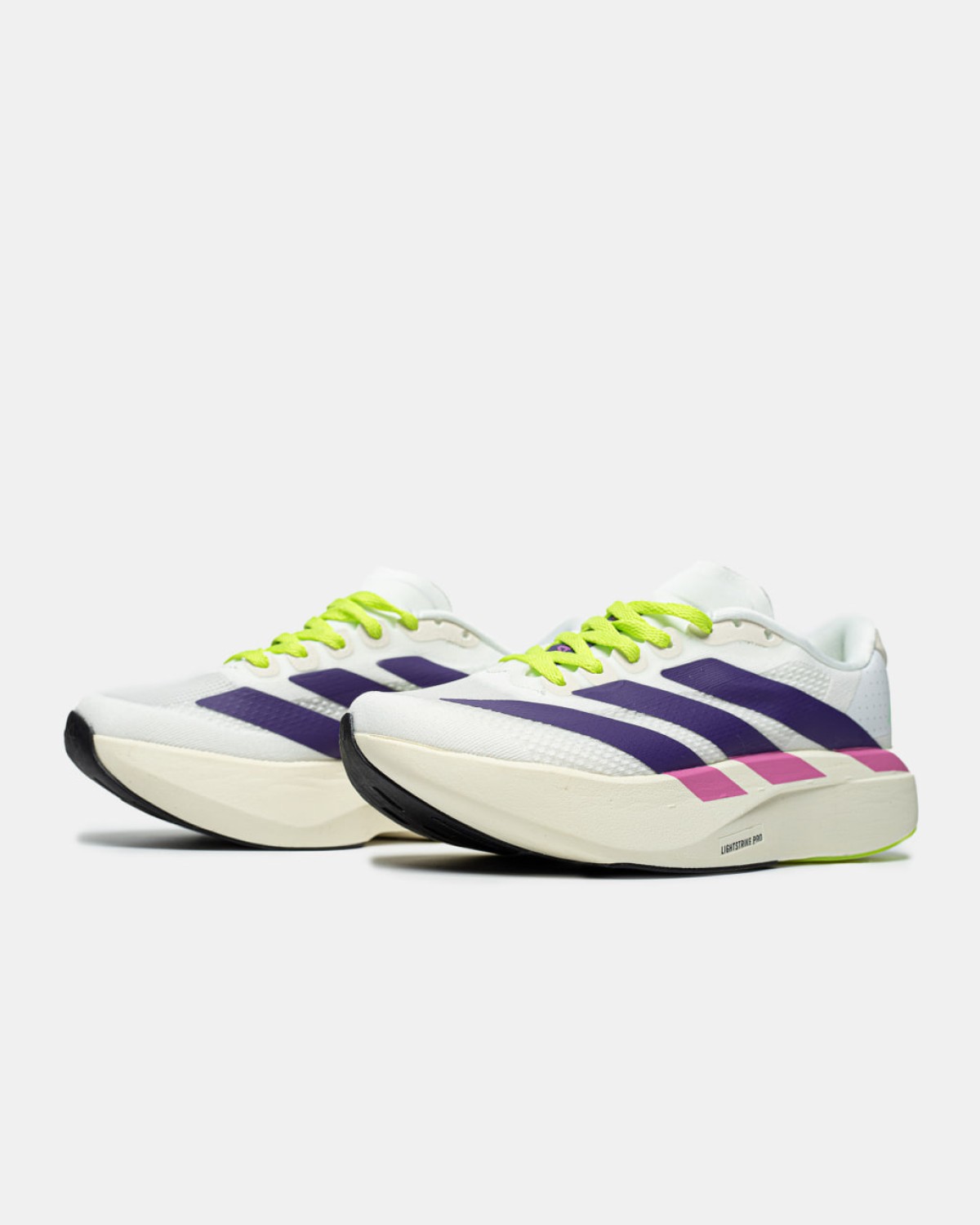 Adidas Adizero Evo SL «Cloud White / Collegiate Purple / Lime Bur Adidas Adizero Evo SL «Cloud White / Collegiate Purple / Lime Bur