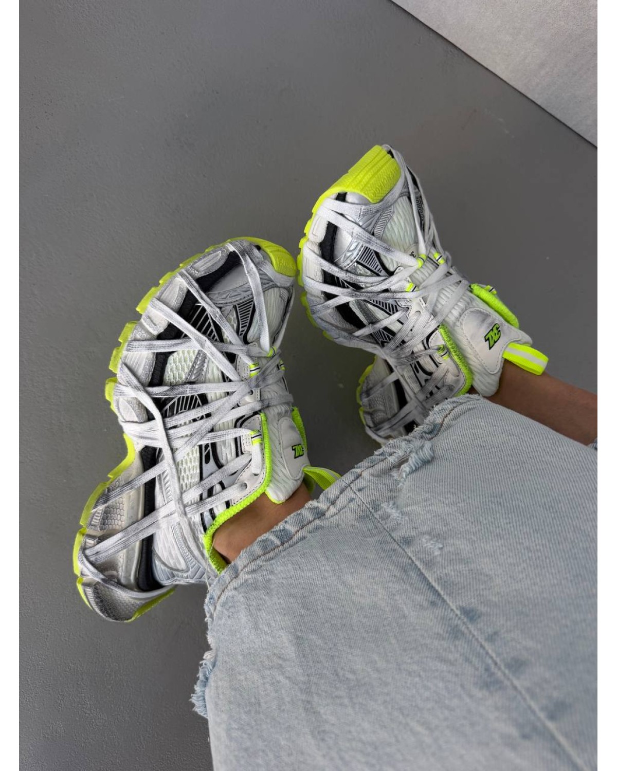 Balenciaga 3XL Extreme Laces Acid/Silver
