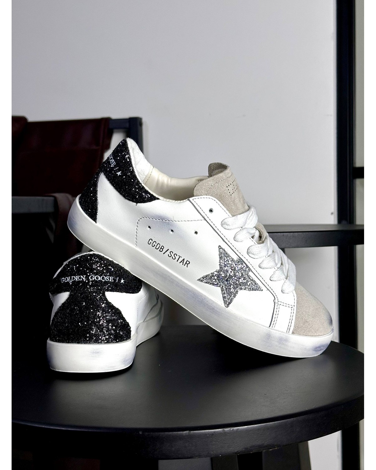 Golden Goose Superstar White Black Silver Golden Goose Superstar White Black Silver