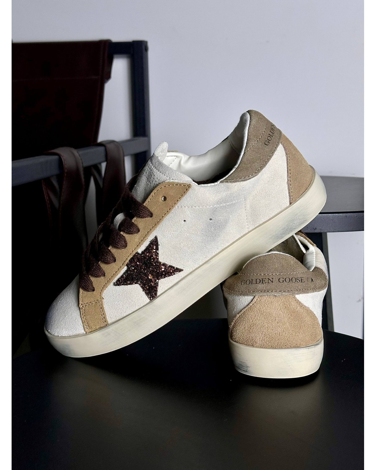 Golden Goose Superstar Beige Brown Golden Goose Superstar Beige Brown
