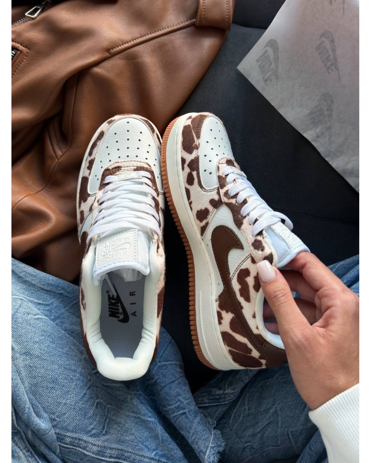Nike Air Force 1 Low Cow Print Field Nike Air Force 1 Low Cow Print Field