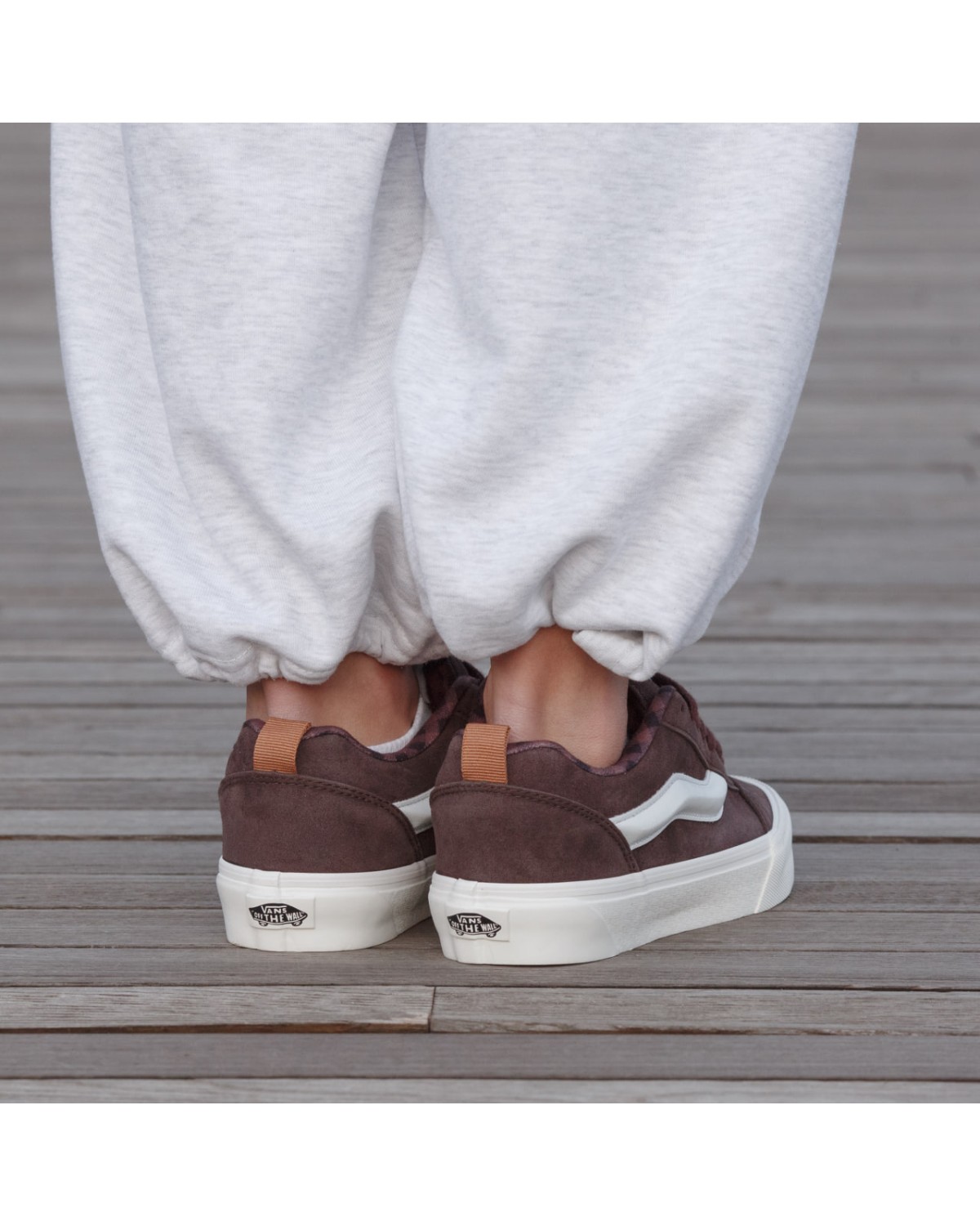 Vans Knu Skool Brown/White Vans Knu Skool Brown/White