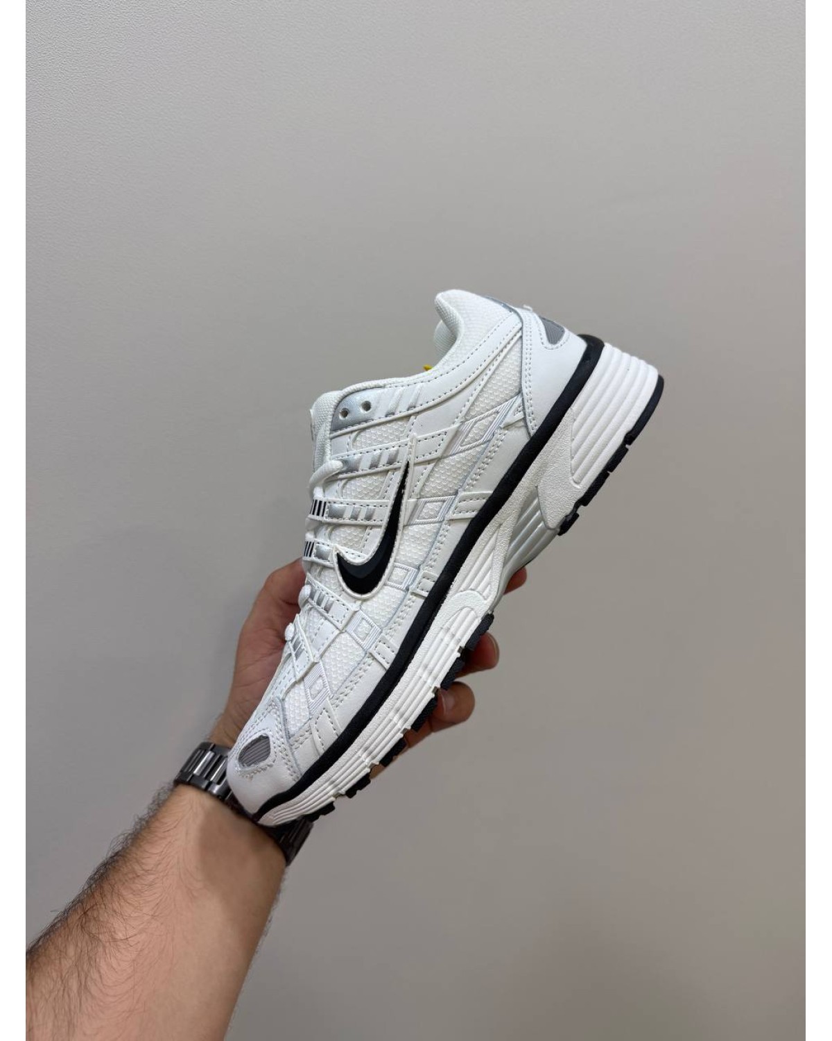 Nike P-6000 White Black Swoosh Cordura Nike P-6000 White Black Swoosh Cordura