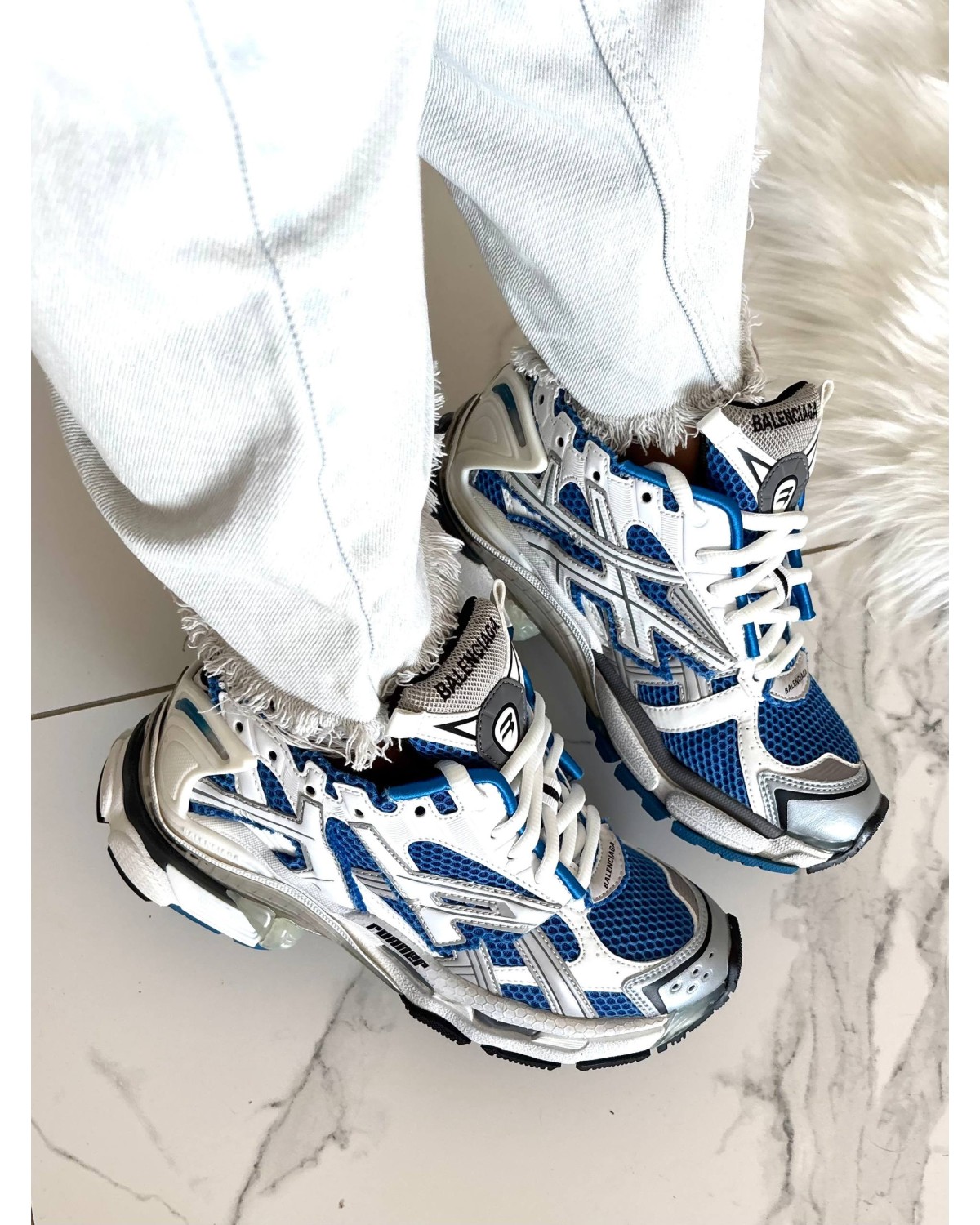 Balenciaga Runner White Blue Balenciaga Runner White Blue